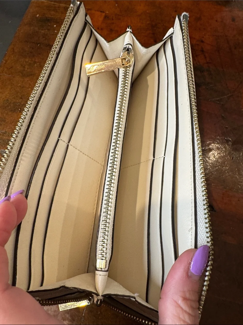 Tory Burch Robinson Woven Plaid Continental Zip Wallet